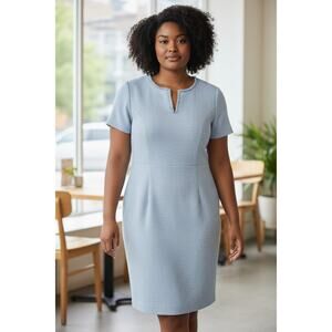 talbots silk dress Lace Trim Satin Midi Dress